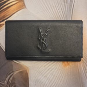 YSL Black Leather Wallet